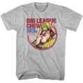 Gray heather Big League Chew t-shirt featuring Big League Chew Pitcher Circle emblem design