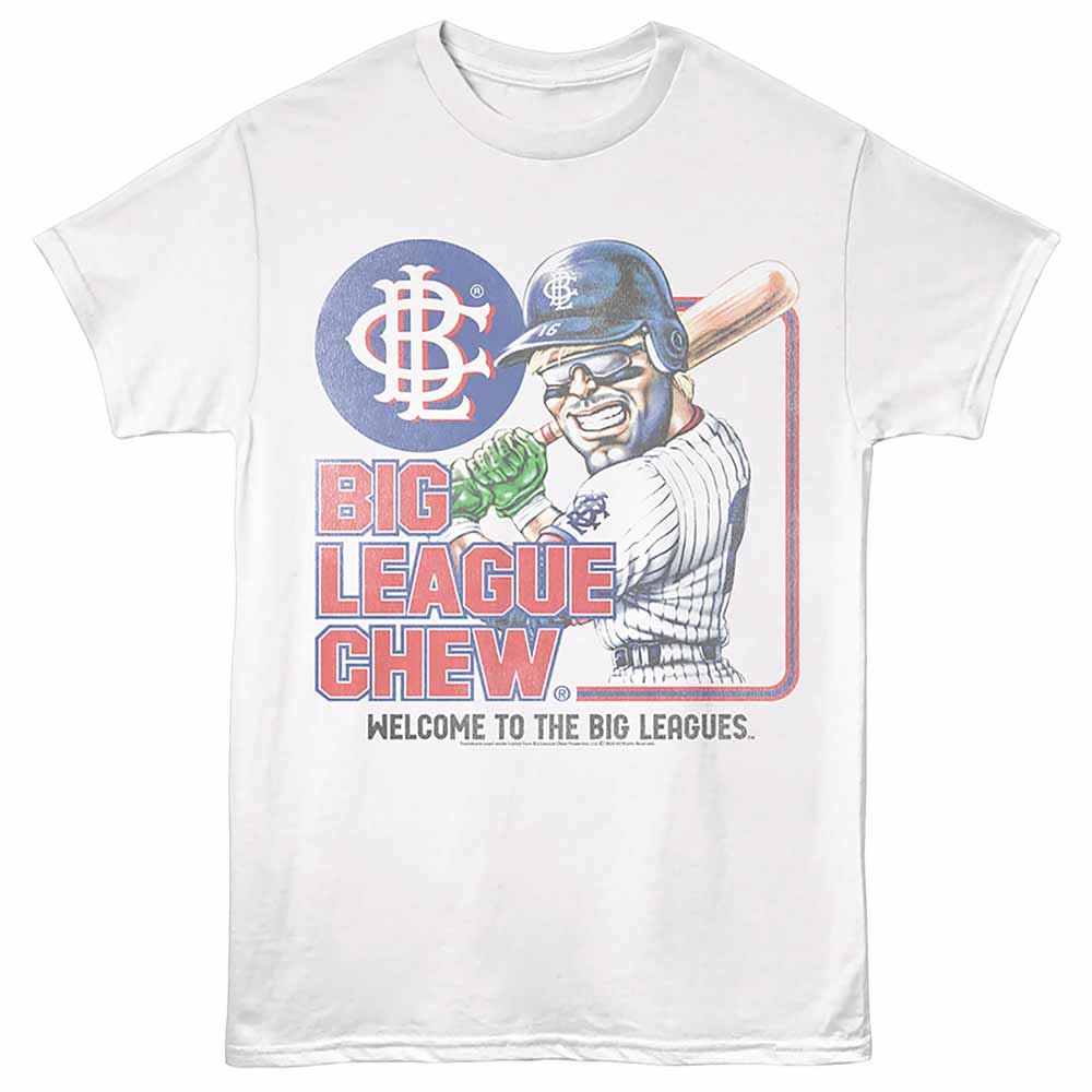 White Big League Chew t-shirt featuring a Slugger design