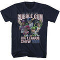 Navy Big League Chew t-shirt featuring Big League Chew Hall Of Fame baseball design