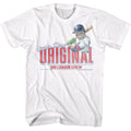 White Big League Chew t-shirt featuring Big League Chew Outta Here Original Grape design
