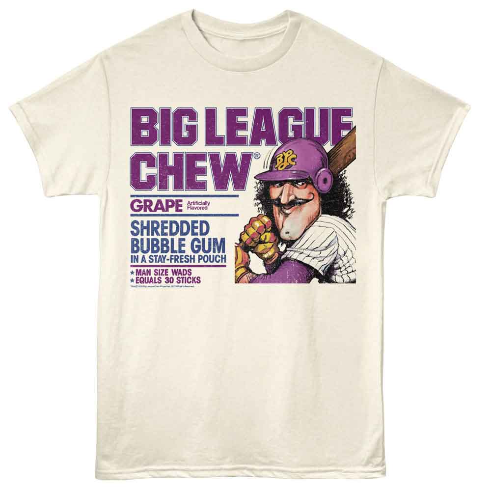 Natural Big League Chew t-shirt featuring Big League Chew Vintage Grape flavor design
