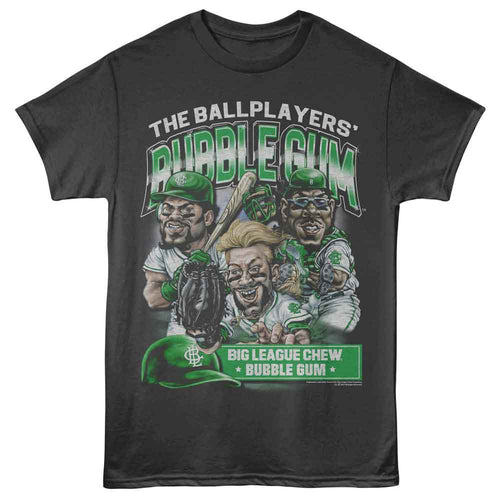 Smoke gray Big League Chew t-shirt featuring Big League Chew Ballplayers Gum Team design