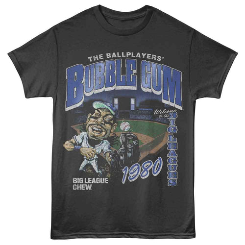 Smoke gray Big League Chew t-shirt featuring Big League Chew Baseball Field design