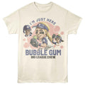 Natural Big League Chew t-shirt featuring Big League Chew Softball Here For Gum design