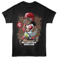 Black Big League Chew t-shirt featuring Big League Chew Strawberry Softball design