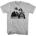 Gray heather The Blues Brothers t-shirt featuring The Blues Brothers Mission From God Jake Elwood design