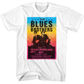 White The Blues Brothers t-shirt featuring The Blues Brothers Blues Poster classic 1980 design