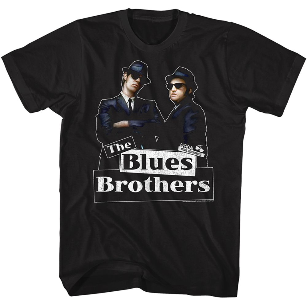 Black The Blues Brothers t-shirt featuring The Blues Brothers New Blue design