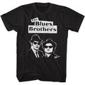 Black The Blues Brothers t-shirt featuring The Blues Brothers Brothers Jake Elwood design