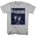 Gray heather The Blues Brothers t-shirt featuring The Blues Brothers Blues Poster classic 1980 design