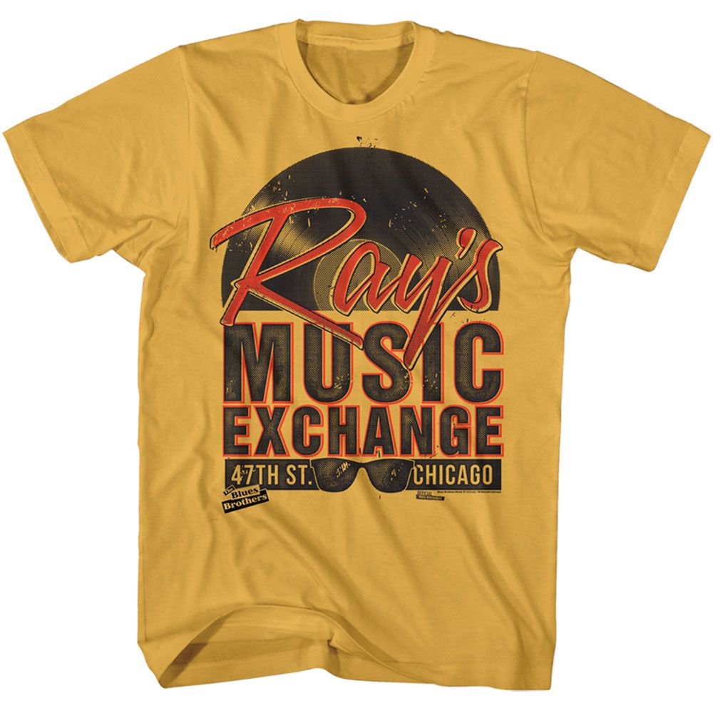 Ginger orange The Blues Brothers t-shirt featuring The Blues Brothers Rays Ray-Bans design