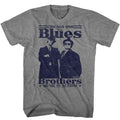 Graphite heather The Blues Brothers t-shirt featuring The Blues Brothers Music In Action band design