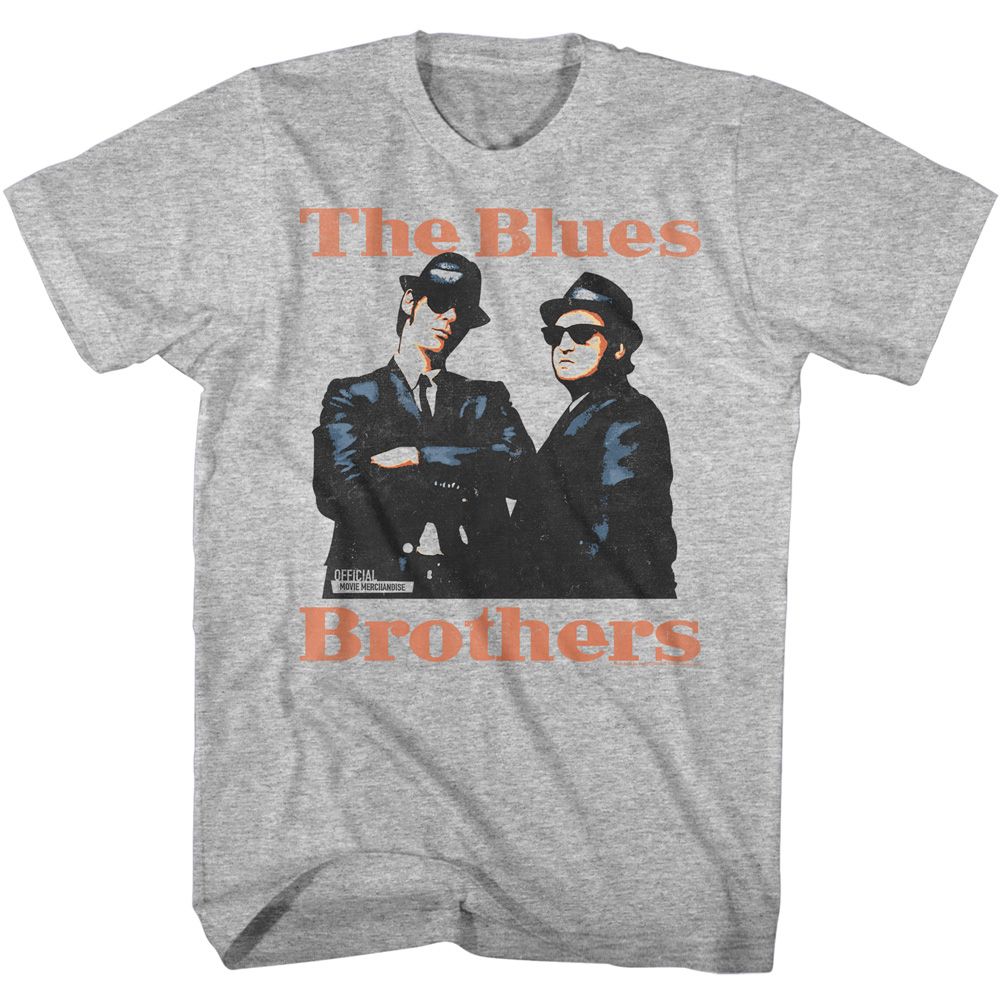 Gray heather The Blues Brothers t-shirt featuring The Blues Brothers Blues Bros design