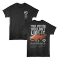 Smoke gray British Motor Heritage t-shirt featuring British Motor Heritage Your Mother MG design