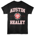 Black British Motor Heritage t-shirt featuring British Motor Heritage Austin Healey design