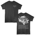 Smoke gray British Motor Heritage t-shirt featuring British Motor Heritage Rover V8 engine design