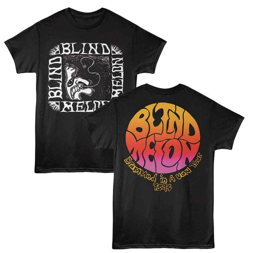 Black Blind Melon t-shirt featuring Blind Melon Crammed In A Van tour design