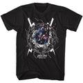 Black Bill & Ted's Excellent Adventure t-shirt featuring Bill and Ted Back To Time phone booth design