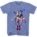 Light blue heather Bill & Ted's Excellent Adventure t-shirt featuring Bill and Ted Should Be Here design