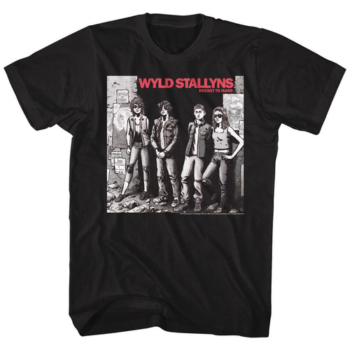 Black Bill & Ted's Excellent Adventure t-shirt featuring Bill and Ted Wyld Stallyns band design