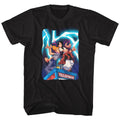 Black Bill & Ted's Excellent Adventure t-shirt featuring Bill and Ted Telephone Tunes phone booth design