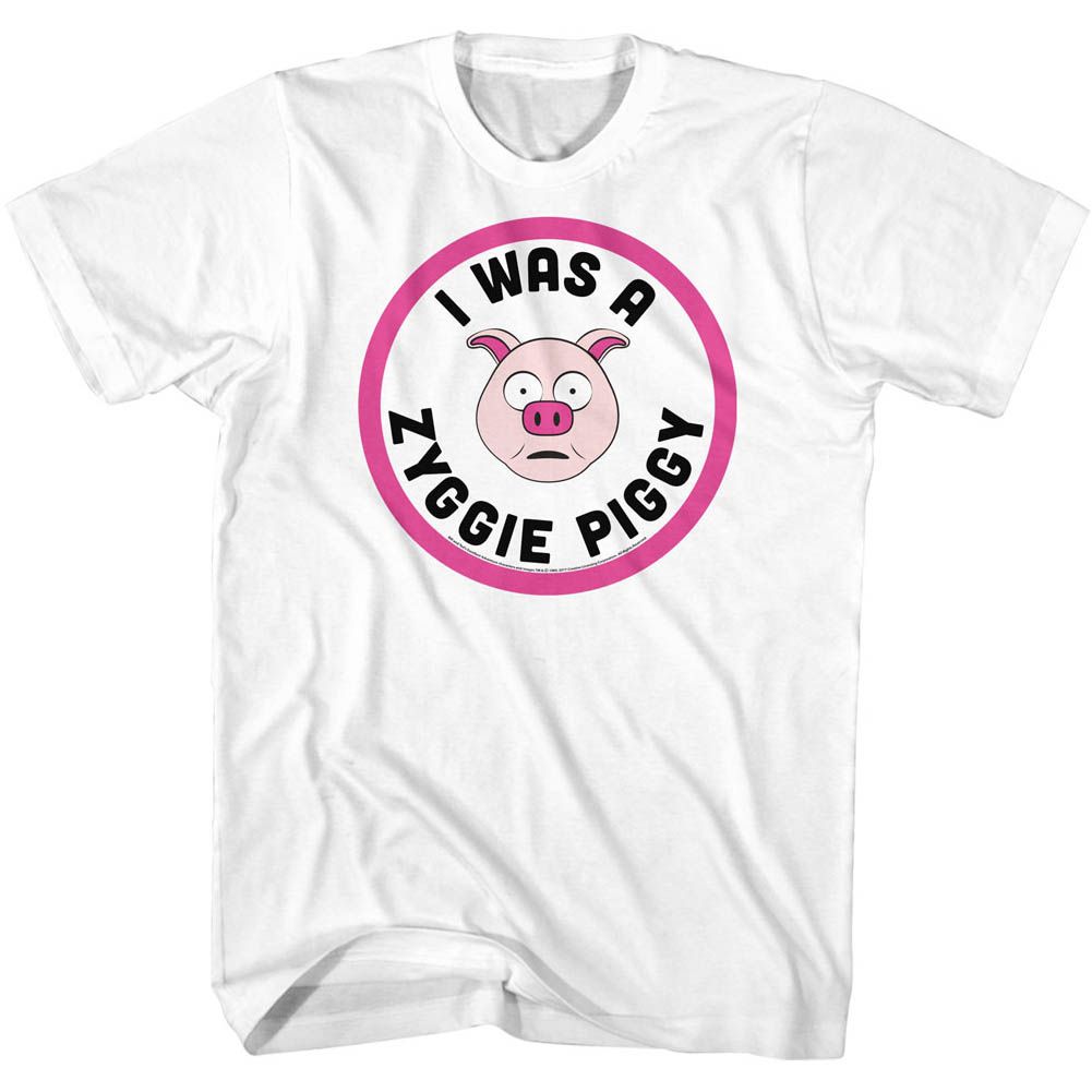 White Bill & Ted's Excellent Adventure t-shirt featuring Bill & Ted Zyggie Piggy comedy design
