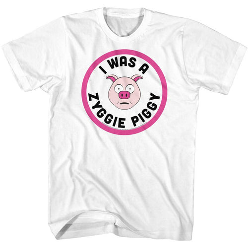 White Bill & Ted's Excellent Adventure t-shirt featuring Bill & Ted Zyggie Piggy comedy design