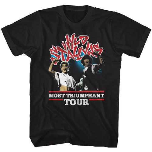 Black Bill & Ted's Excellent Adventure t-shirt featuring Bill and Ted Most Triumphant quote design