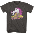 Smoke gray Bill & Ted's Excellent Adventure t-shirt featuring Bill & Ted Purple Stallyn comedy design