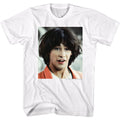 White Bill & Ted's Excellent Adventure t-shirt featuring Bill and Ted Ted Face Keanu Reeves design