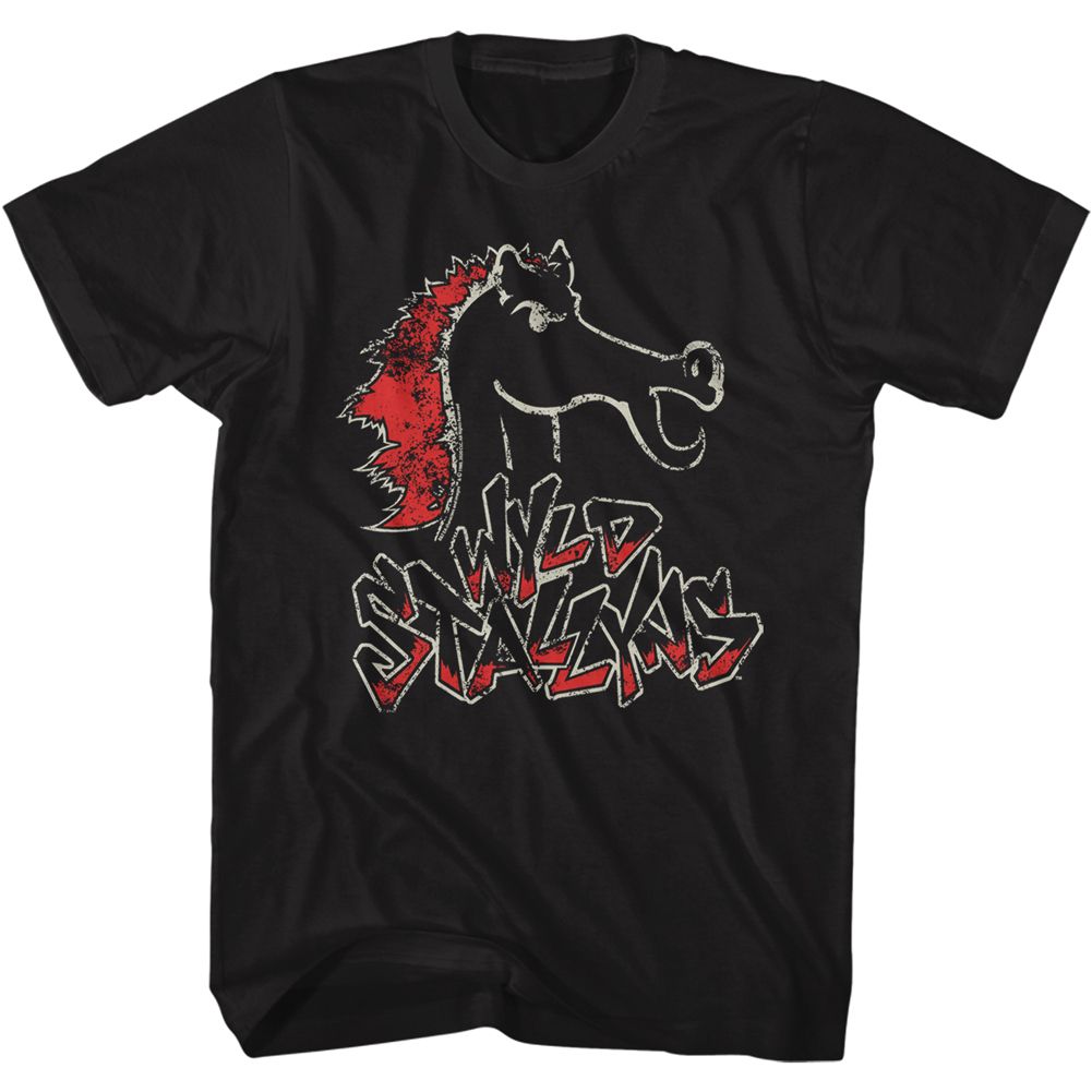 Black Bill & Ted's Excellent Adventure t-shirt featuring Bill & Ted Stallions comedy design