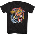 Black Bill & Ted's Excellent Adventure t-shirt featuring Bill & Ted Worldtour comedy design