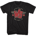 Black Bill & Ted's Excellent Adventure t-shirt featuring Bill and Ted Wyld Stallyns Logo 1989 design