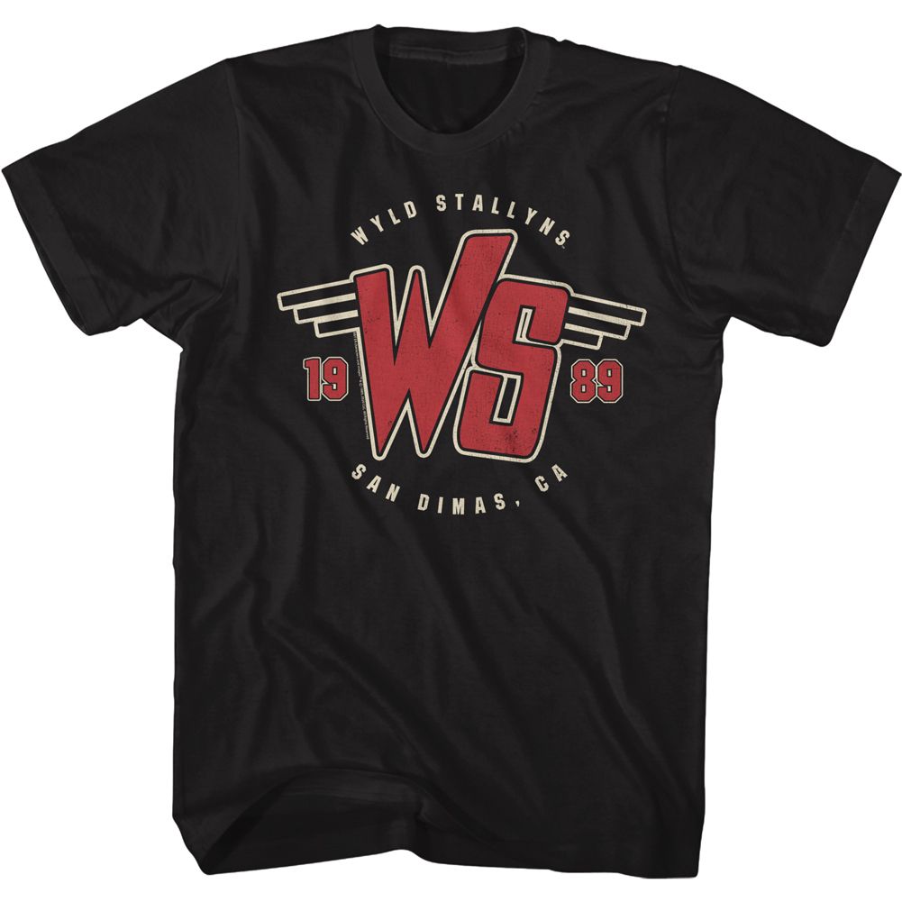 Black Bill & Ted's Excellent Adventure t-shirt featuring Bill and Ted Wyld Stallyns Logo 1989 design