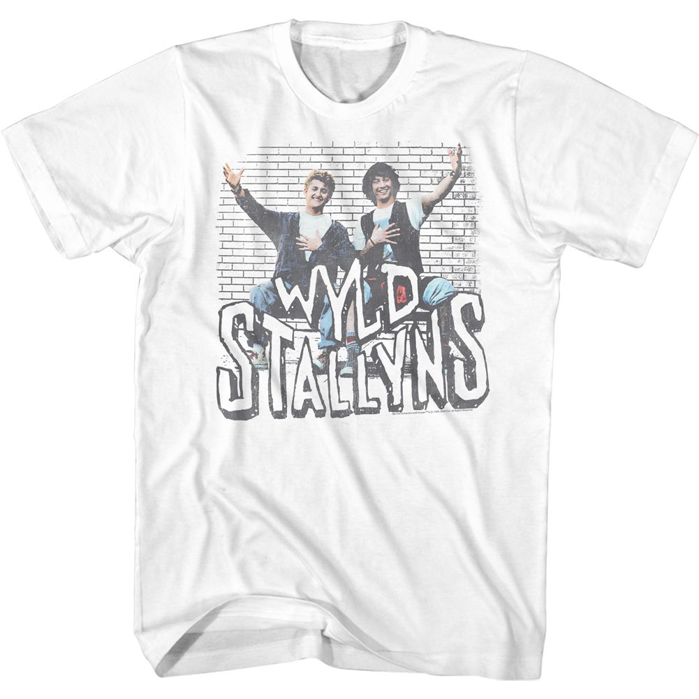 White Bill & Ted's Excellent Adventure t-shirt featuring Bill and Ted Sketchy Stallyns design