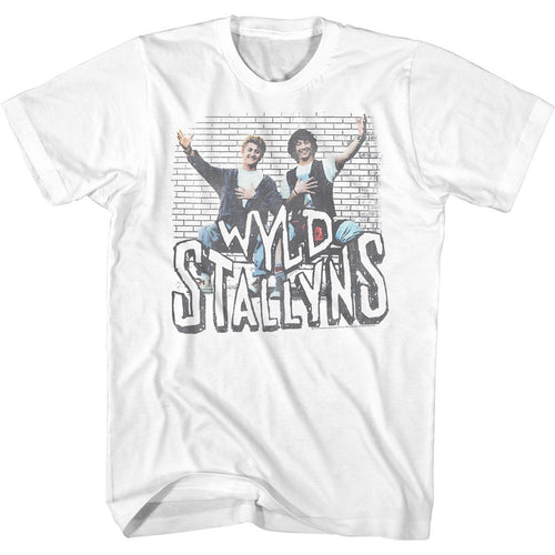 White Bill & Ted's Excellent Adventure t-shirt featuring Bill and Ted Sketchy Stallyns design