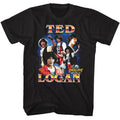 Black Bill & Ted's Excellent Adventure t-shirt featuring Bill and Ted Collage design