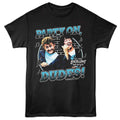 Black Bill & Ted's Excellent Adventure t-shirt featuring Bill and Ted Party On Air Guitar design