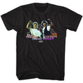 Black Bill & Ted's Excellent Adventure t-shirt featuring Bill & Ted Light Show comedy design