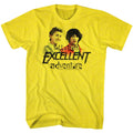 Yellow Bill & Ted's Excellent Adventure t-shirt featuring Bill & Ted Dudes comedy design