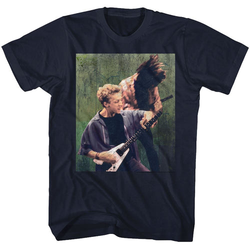 Navy Bill & Ted's Excellent Adventure t-shirt featuring Bill & Ted Rocking Stallyns comedy design