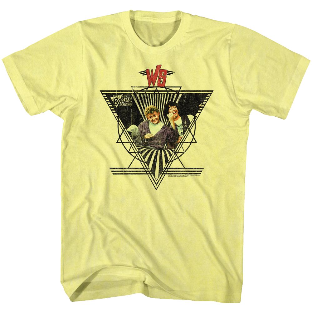 Yellow heather Bill & Ted's Excellent Adventure t-shirt featuring Bill & Ted Ws comedy design
