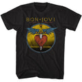 Black Bon Jovi t-shirt featuring Bon Jovi You Give Love A Bad Name 1986 song design