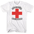 White Bon Jovi t-shirt featuring Bon Jovi Bad Medicine 1988 song design