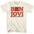 Natural Bon Jovi t-shirt featuring Bon Jovi Have A Nice Day 2005 album design
