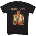 Black Bon Jovi t-shirt featuring Bon Jovi SWW Slippery When Wet design