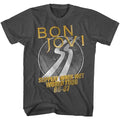 Smoke gray Bon Jovi t-shirt featuring Bon Jovi World Tour design