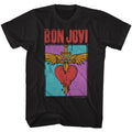 Black Bon Jovi t-shirt featuring Bon Jovi Heart And Dagger design