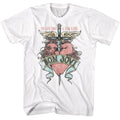 White Bon Jovi t-shirt featuring Bon Jovi Love A Bad Name design