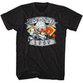 Black Bon Jovi t-shirt featuring Bon Jovi 1989 Skull Man design